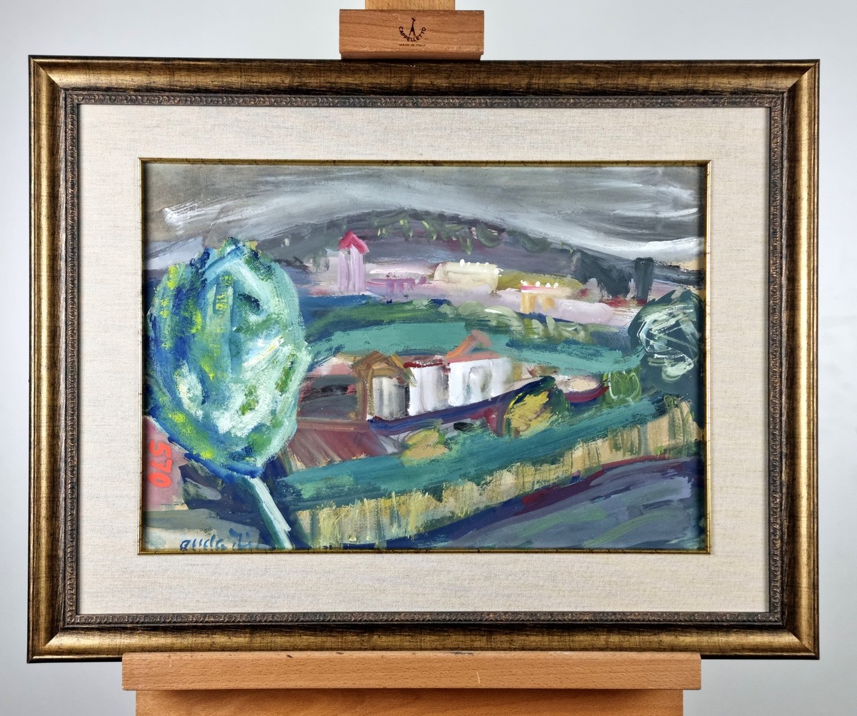 Antanas Gudaitis (1904 – 1989) Namelis prie tvenkinio / Etiudas Kaune (dvipusis) - Image 2