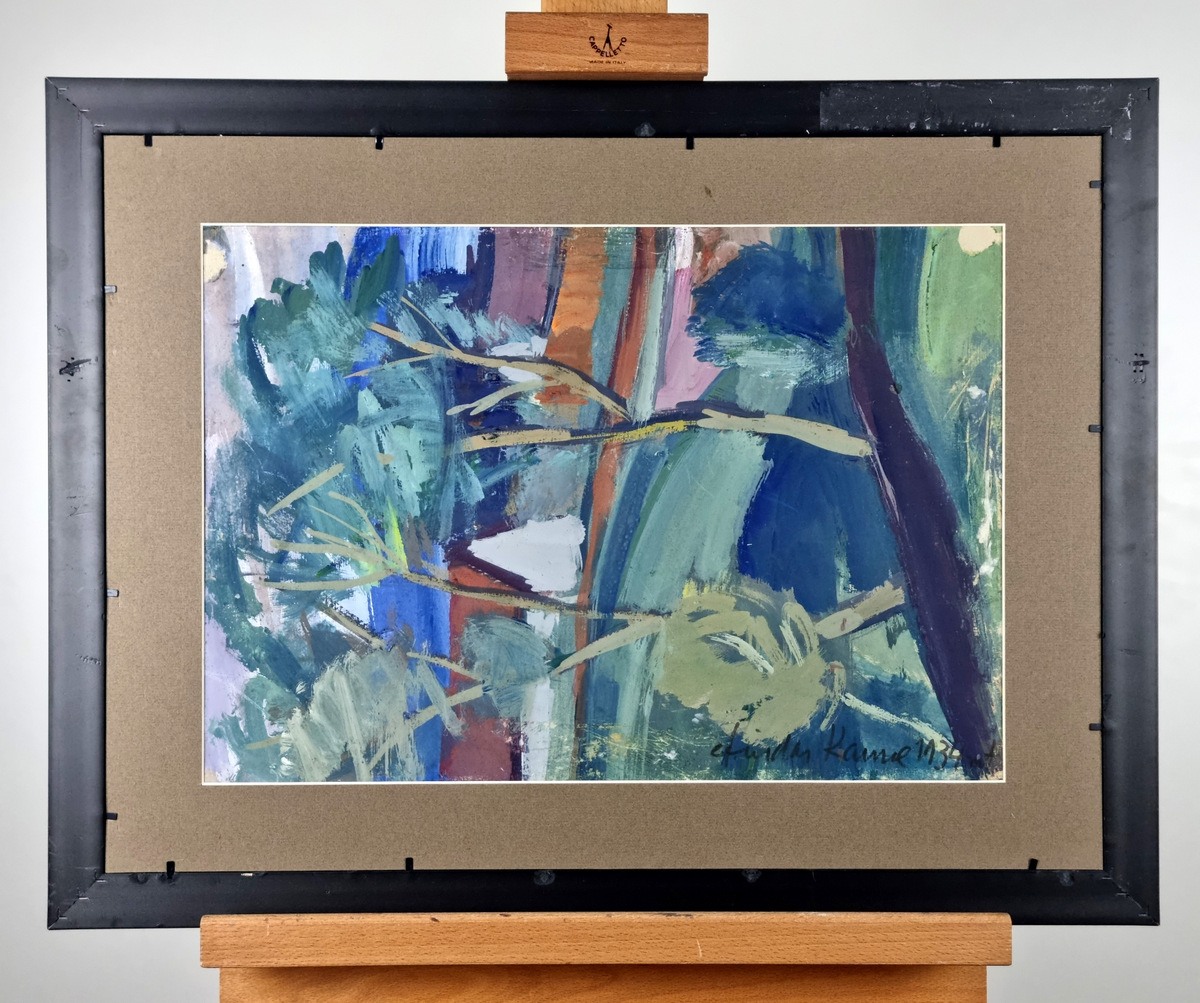 Antanas Gudaitis (1904 – 1989) Namelis prie tvenkinio / Etiudas Kaune (dvipusis) - Image 4
