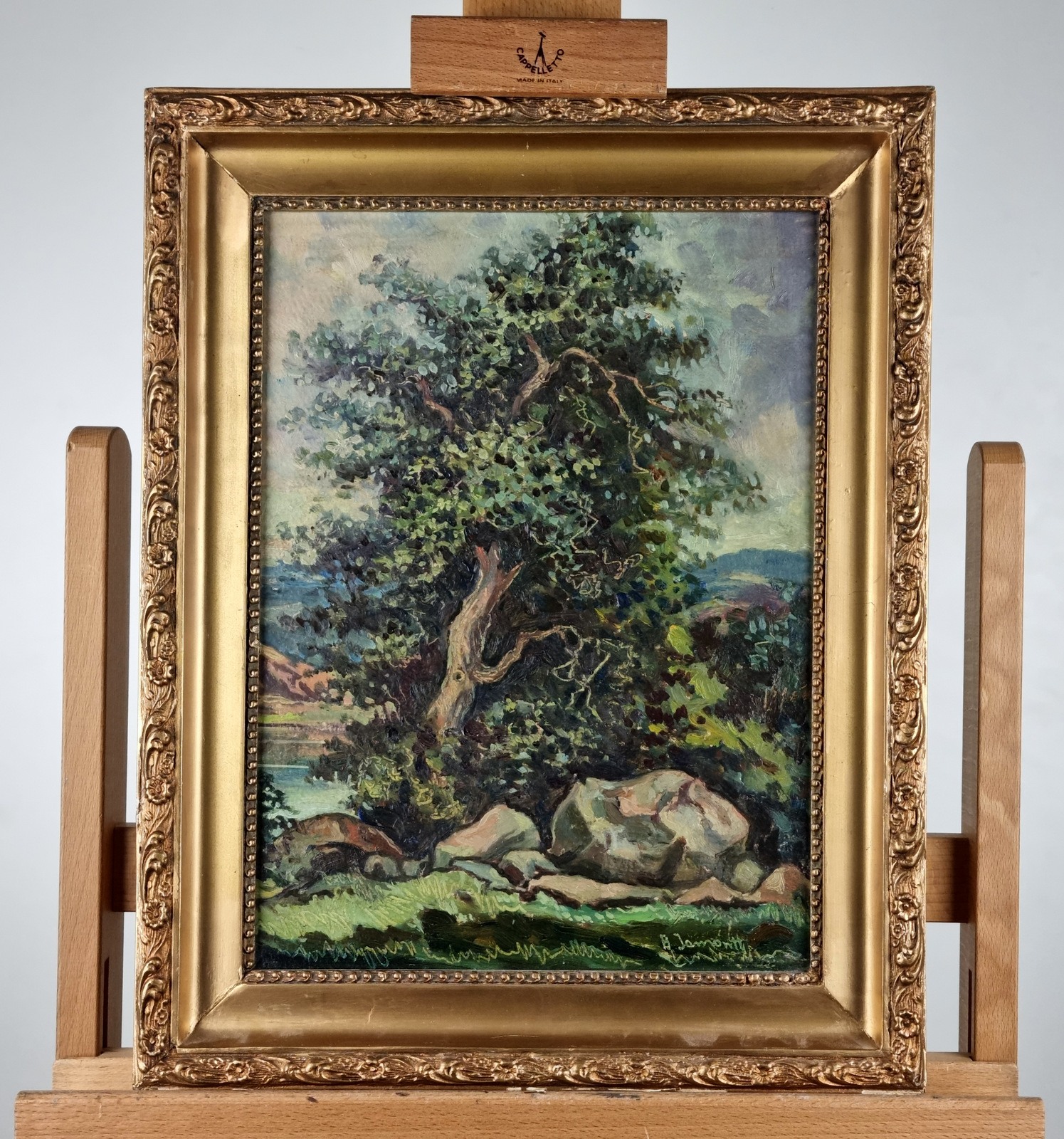 Bronislavas Jamontas (Bronislaw Jamontt, 1886–1957) Peizažas su medžiu - Image 2