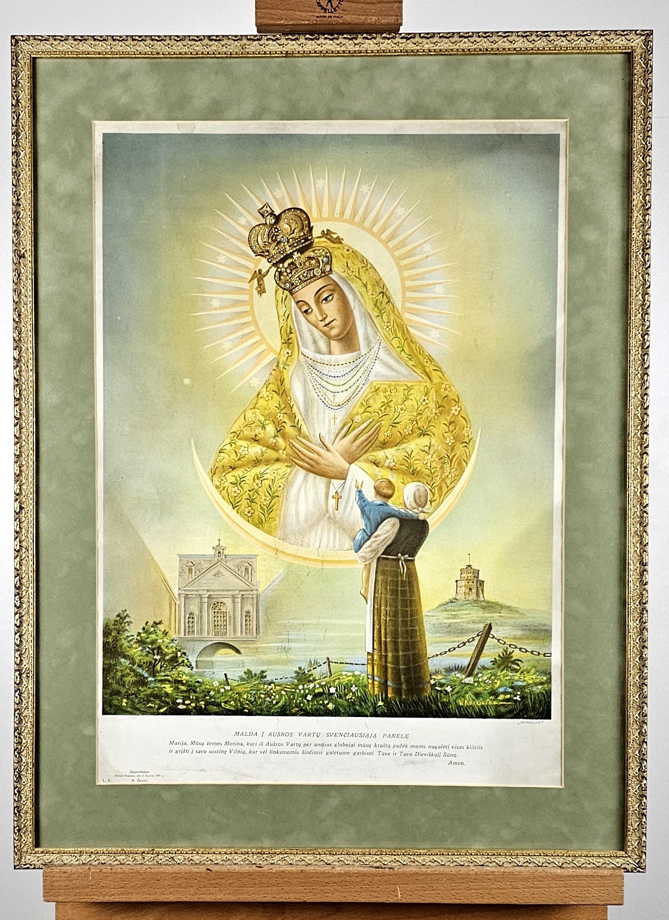 Vaclovas Kosciuška (1911–1984) <br> Malda į Aušros Vartų Švenčiausiąją panelę - Image 2