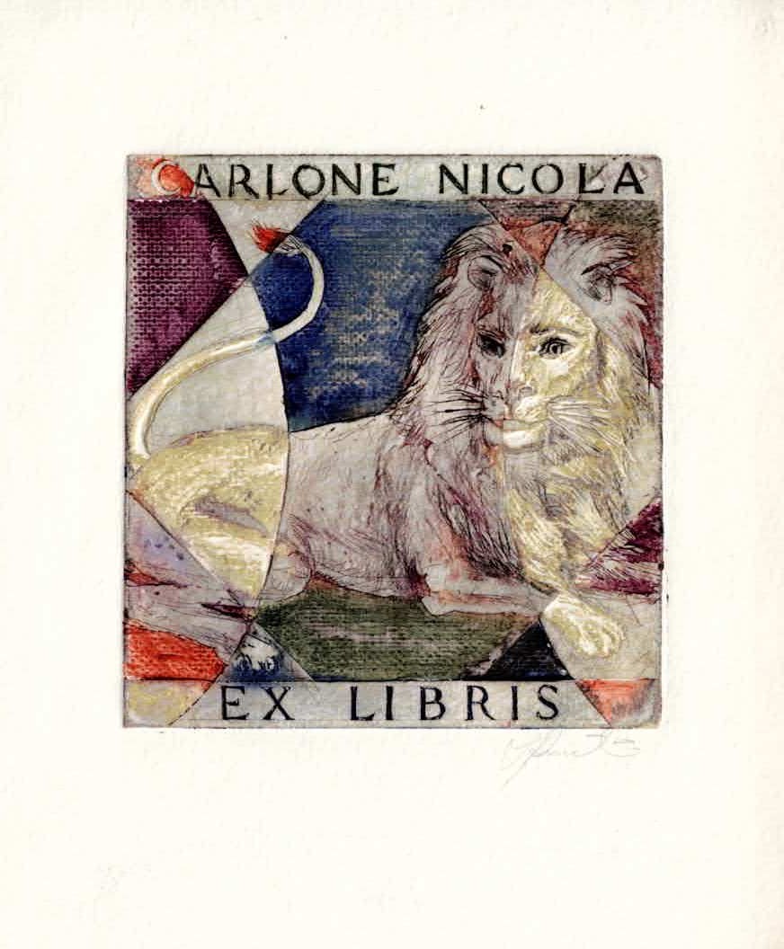 Antanas Kmieliauskas ekslibrisas Ex libris Carlone Nicola