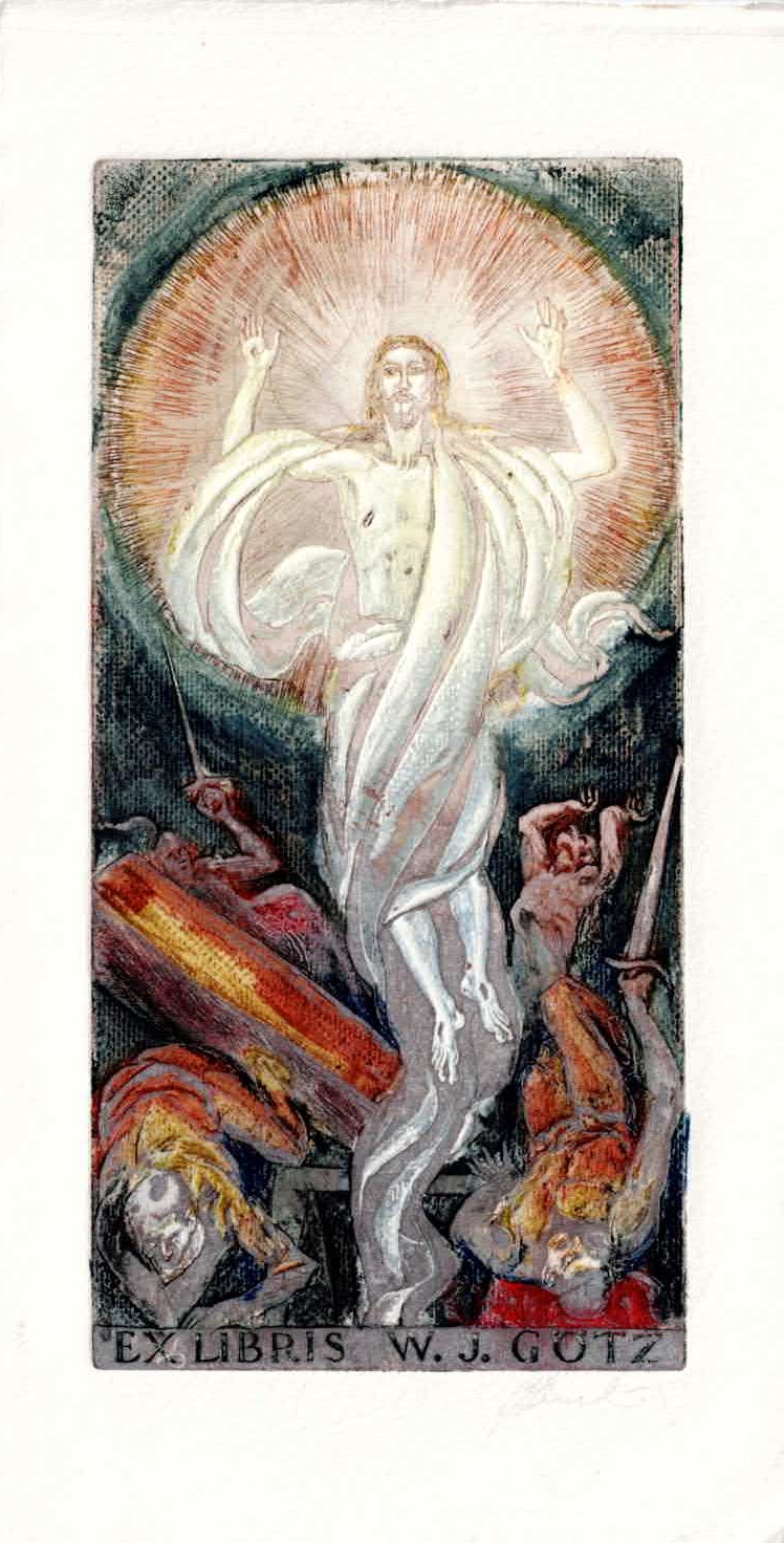 Antanas Kmieliauskas ekslibrisas Ex libris W J Gotz