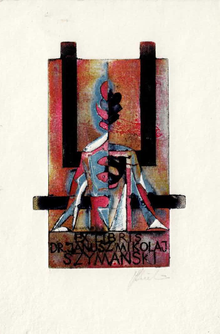 Antanas Kmieliauskas ekslibrisas Ex libris Dr Janusz Mikolaj Szymanski